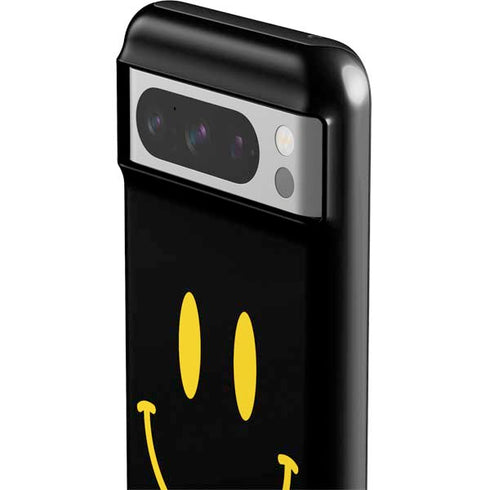 Black Happy Face Google Pixel 8 Pro Impact Case